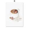 Nordic Elegant Coffee Caffeine Cocoa Cup Wall Art Canvas Painting Posters And Prints Pictures For Kitchen Surrealism Home Decor