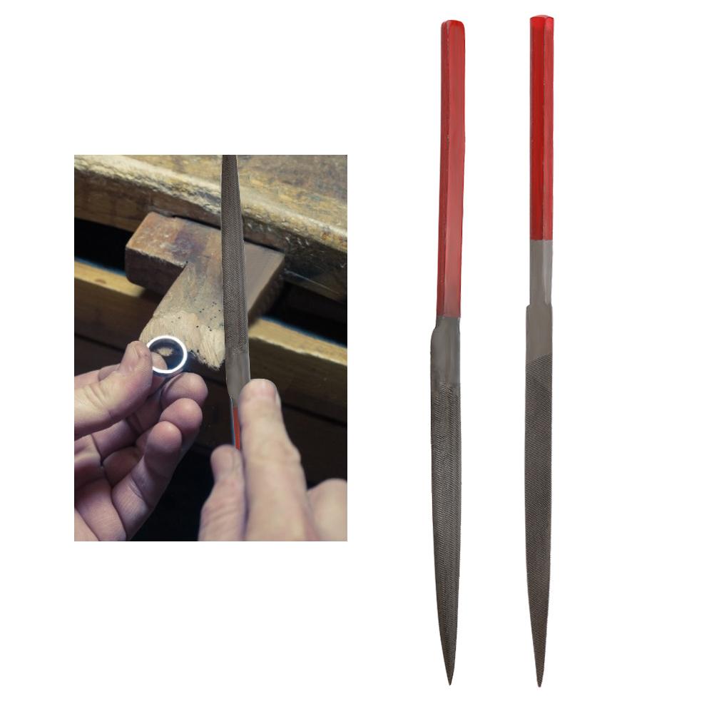 Diamantfeile Ring Schmuckformung Schnitzwerkzeug Reparaturwerkzeug mit rotem Griff