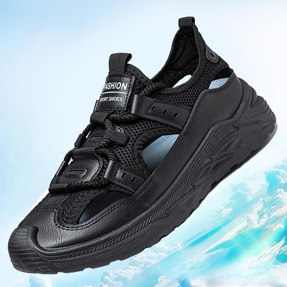 Sommer Pustende Sandaler for Menn Utendørs Herre Fritidssko Strandsko Myk Såle Lette Sportstøfler 2025 Slip-on Herresandaler