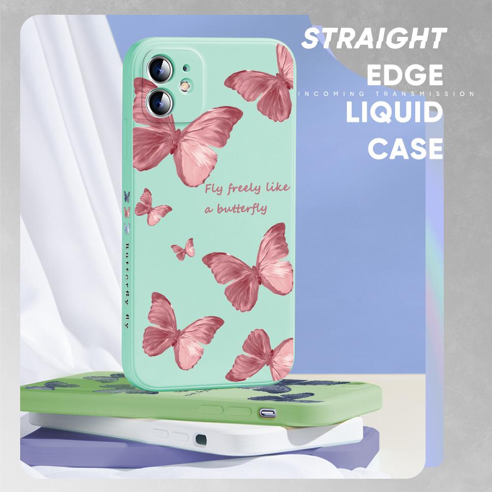 Beautiful Butterfly Design Edge Pattern Silicone Full Camera Protect Case Cover
