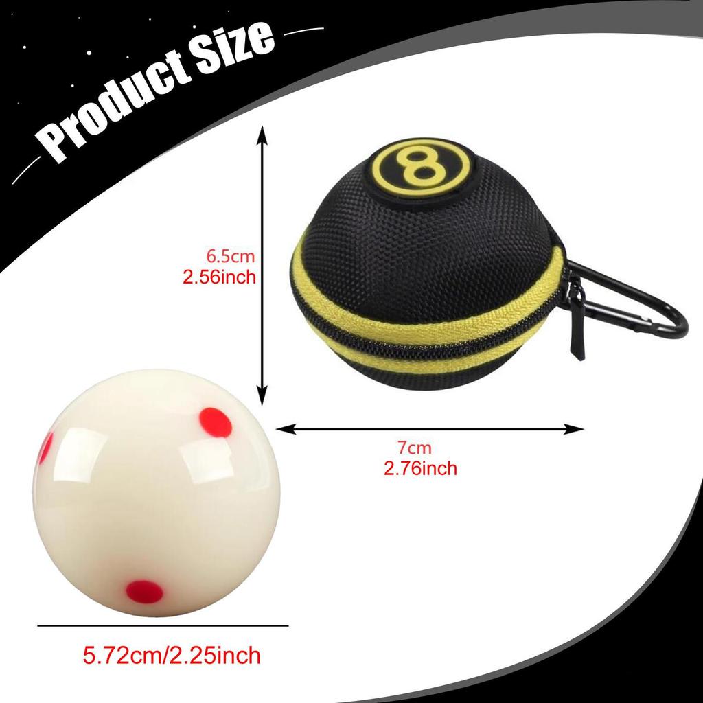 Billiard Cue Ball Pool with Storage Bag Practice Training Balls for Sports