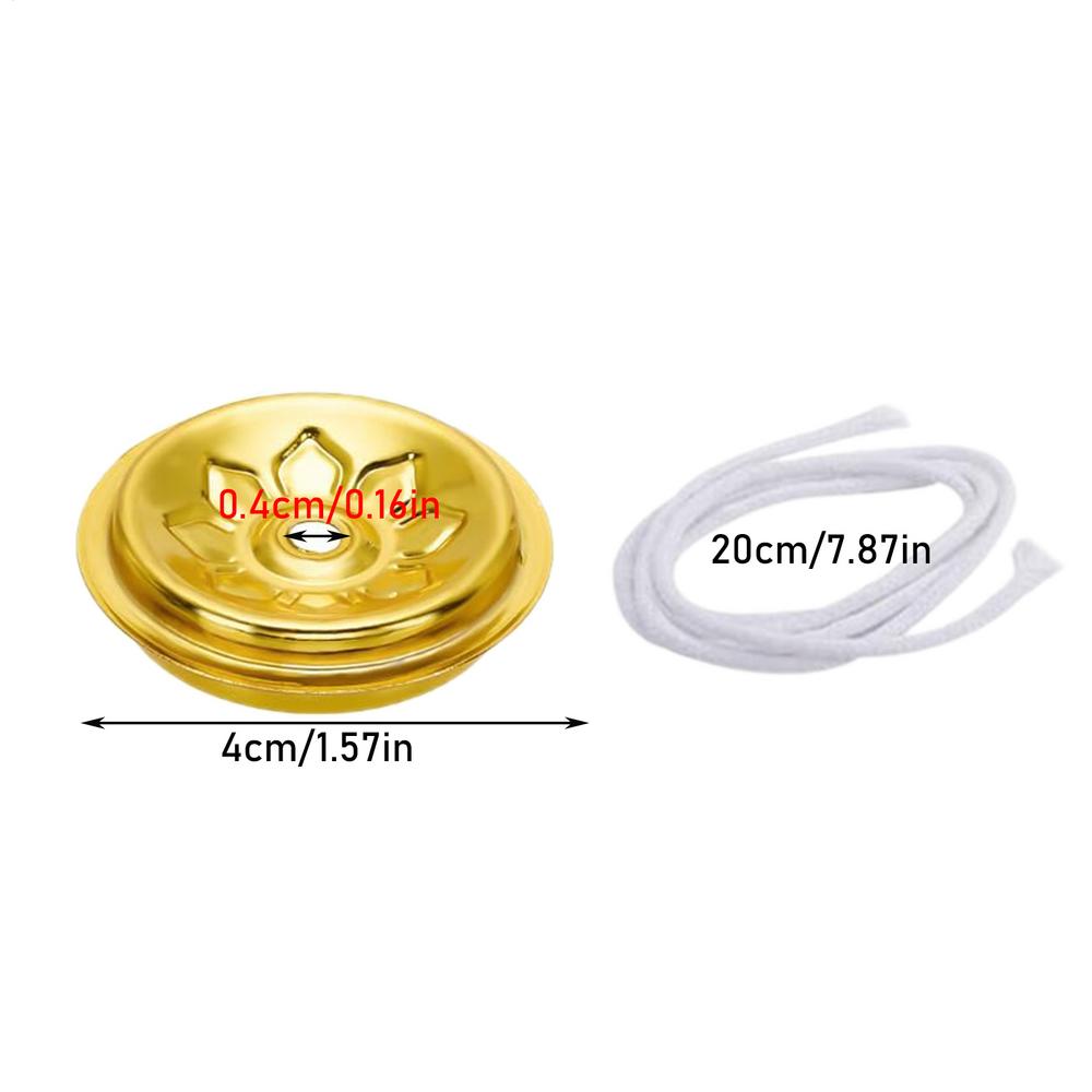 Kulatý bavlněný držák knotu na alkohol s květinovým designem, knoty do olejové lampy, hořák pro skleněné olejové lampy, příslušenství, buddhistické potřeby