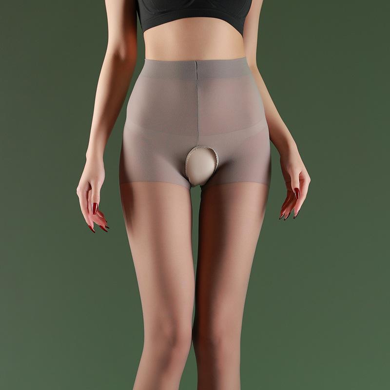 Women's Invisible Stockings Summer 8d Open Crotch Ultra-Thin Pantyhose Ultra Elastic Tight Stocking Transparent Sheer Pantyhoses