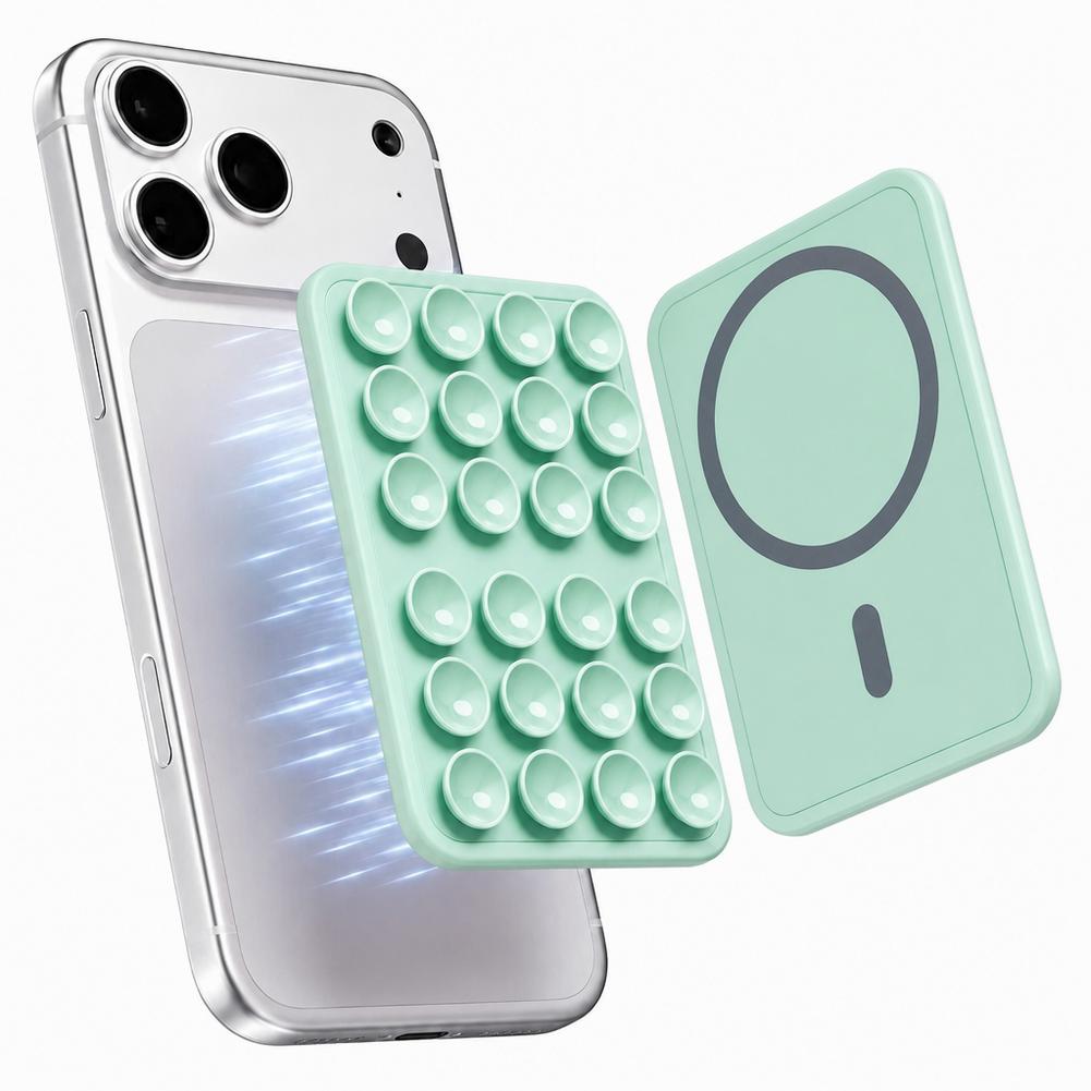 New Magnetic Suction Phone Mount for MagSafe Case Silicone Grip Holder For iPhone Removable Hands-Free Selfie Bracket 5