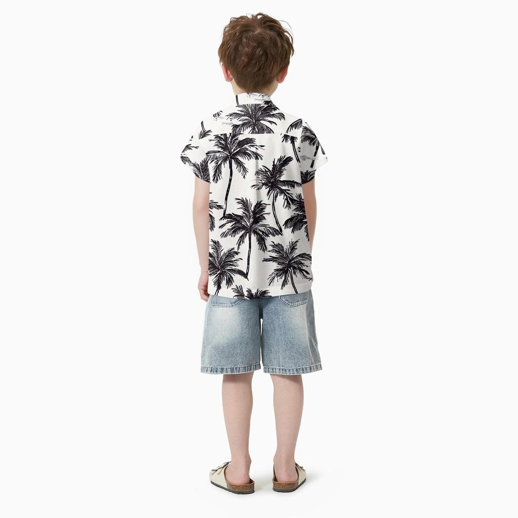 Family Matching Summer Outfits, Hawaiian Vacation Women Beach Dress, Girls Sundress, Men And Boys Button Down Shirt