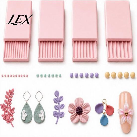 Polymer Clay Bead Roller 4Pcs Gel Ball Maker Tool, 2mm 3mm 4mm 5mm Roller, Small Molding Tool Shaping Molds for DIY Earring, Flower Jewelry