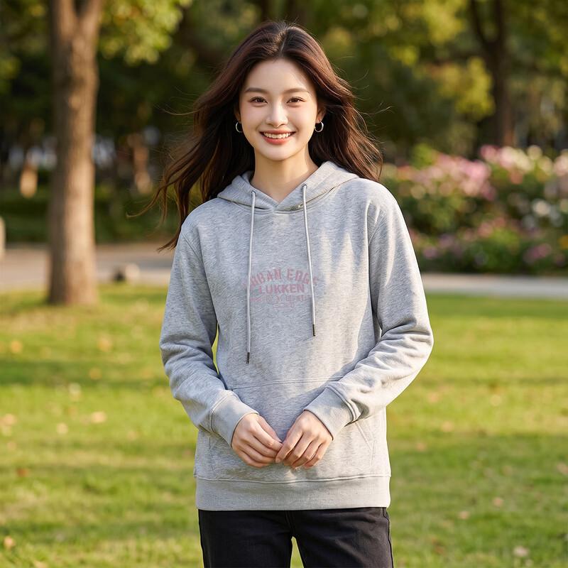 LUKKEN Women's Loose Fit Printed Hooded Sweatshirt