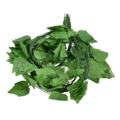Simulación Hojas de Vid Rattan Reutilizable Planta Artificial Verde Hojas de Vid para Techo Jardín Columpio