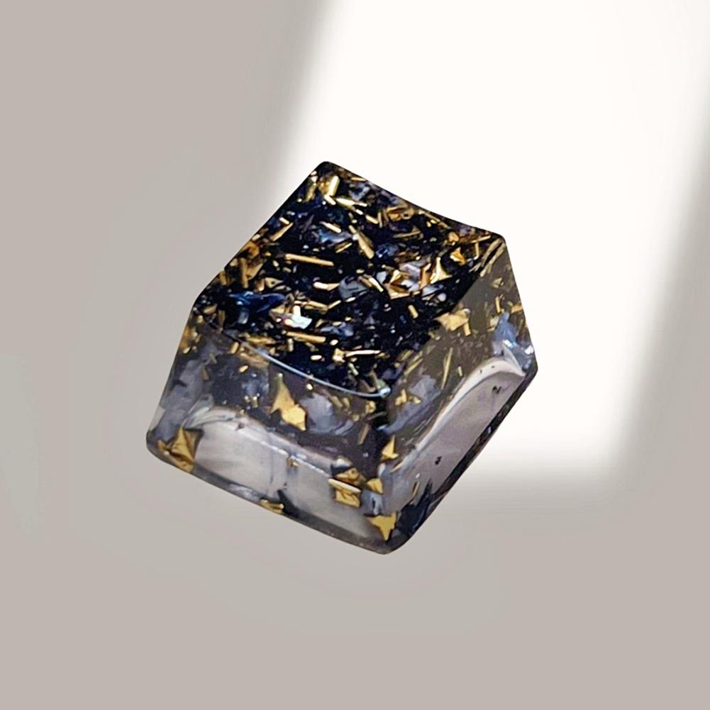 DIY Resin Personalized Metal Gold Foil Key Cap Transparent Diy Cross Axis Mechanical Keyboard Key Cap Keyboard Accessories