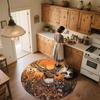 Vintage Sunset Deer Head,Round Area Rug,Carpet Rug for Living Room Bedroom Sofa Playroom Decor,Non-slip Floor Mat