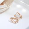 New Trend  Rose Gold Earring For Women Unusual Hollow Flower Metal Geometric Drop Earrings Fashion Daily Jewelry