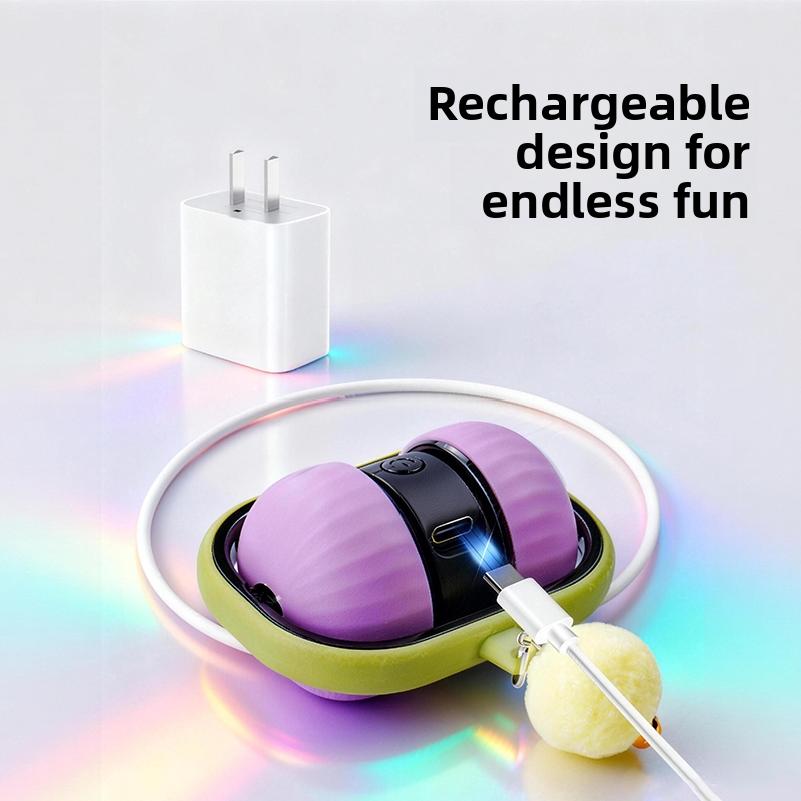 

Intelligent Speedy Tail 2.0, Automatic Moving Cat Toy Ball with Tail, Smart Interactive Cat Toy Ball, Two Speed Adjustment фиолетовый