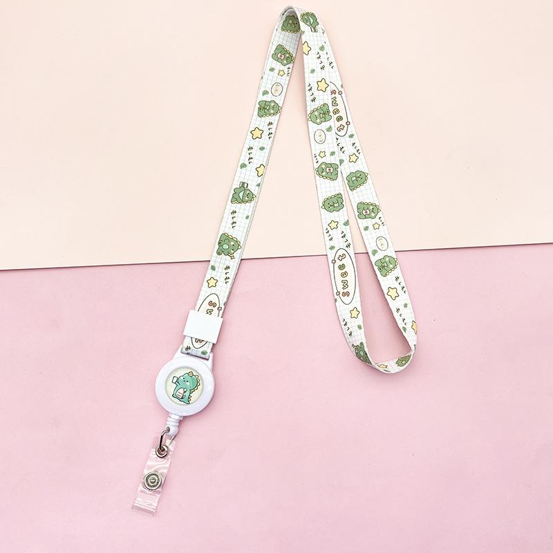 Cartoon Teleskopische Leichtziehbare Schnalle Lanyard Studenten Anti-Verlust Kartenhalter Halsband Langes Seil Arbeits Namensschild Namensschild Lanyard