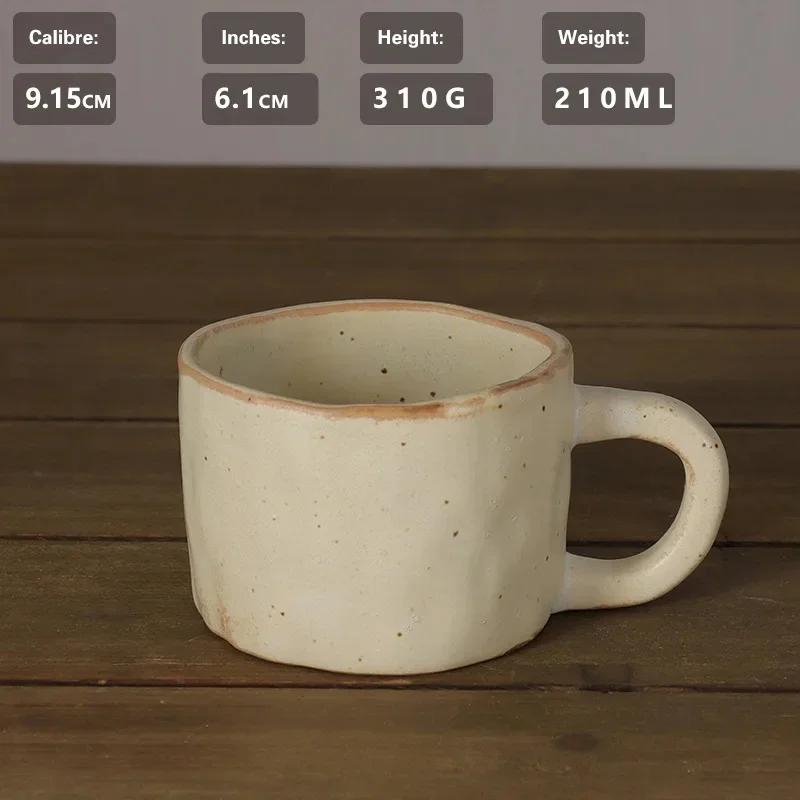 Japanese Style Retro Ceramic Coffee Mug Cup Breakfast Milk Oatmeal Cups Latte Coffee Water Cup Office Couple Cup Gift For Friend