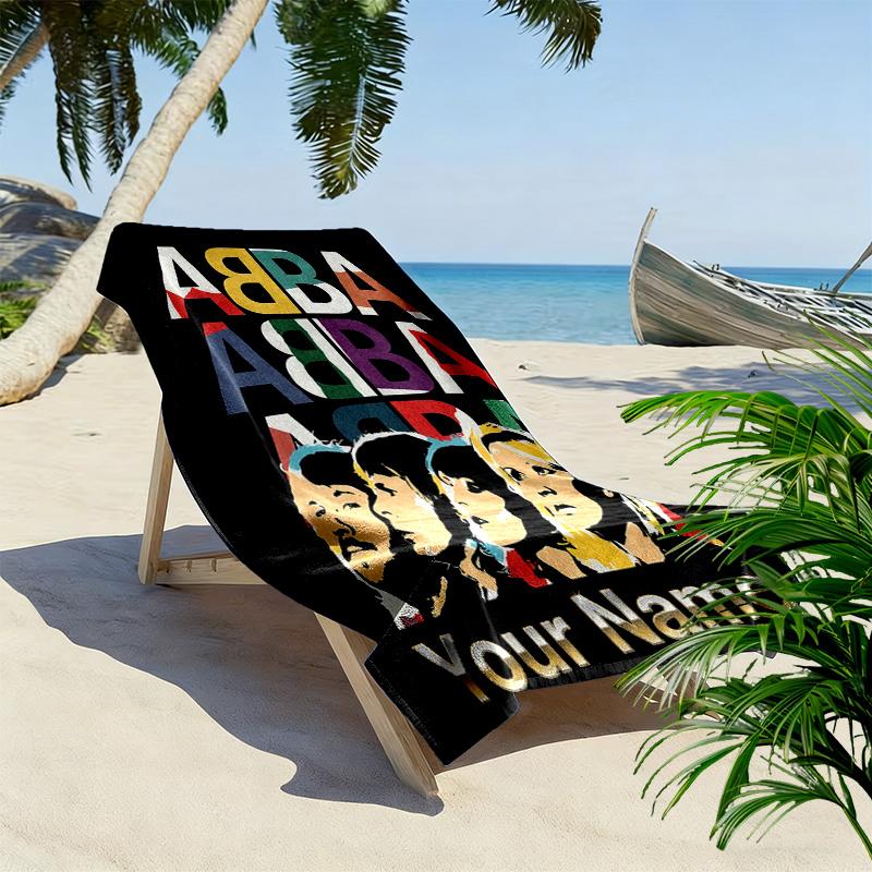 Custom Name ABBA The Movie Print Beach Towel, Large Soft Quick Dry Towel for Beach Camping Swimming -HE160