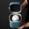 Suet jade Dehua white porcelain outdoor portable travel tea set business gift matching gift printing express cup