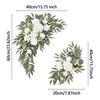 2Pcs Wedding Arch Flowers Decorative Artificial Floral Swag Door Lintel Green Leaves for Theme Arrangement Backdrop Greenery