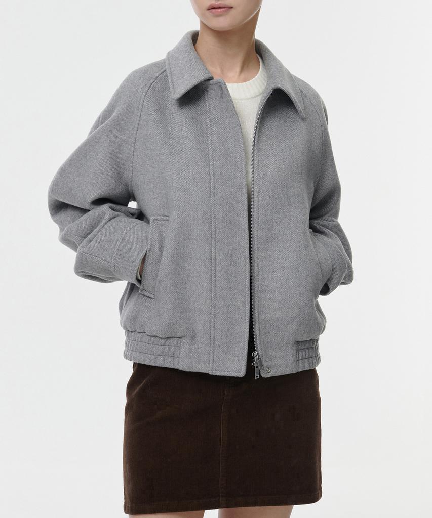 Musinsa Standard Woman Women'S Wool Blend Blouson Jacket [Grey]