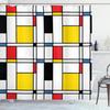 Colored Geometric Ombre Shower Curtains For Bathroom, Gradient Color Design Art Waterproof Fabric Bath Curtains,Teal/Blue/Orange