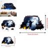 Horror 3d Wall Decal For Halloween Haunted House Decor Waterproof Pvc For Bedroom