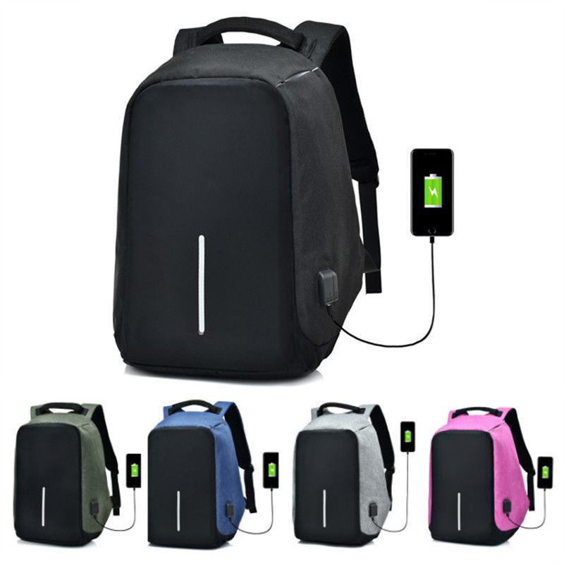 Antitheft Backpack Unisex Laptop Usb Port Charger Travel Oxford Bags School