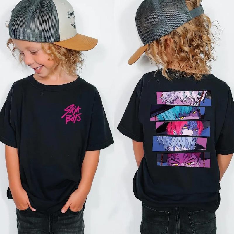 Kinder Kurzarm-T-Shirts Süßer Mädchen-Aufdruck Sommer Lässig Rundhals Kinderbekleidung Mädchen Kurzarm-T-Shirt