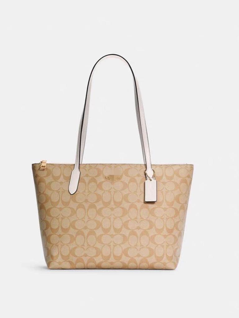 Torba z zamkiem błyskawicznym Zip30 od Kou C: Klasyczna kwiatowa torba na ramię o dużej pojemności dla kobiet