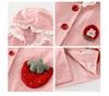 Girls' Super Cute Strawberry Hooded Jacket - Autumn 2025 Lace Cartoon Top