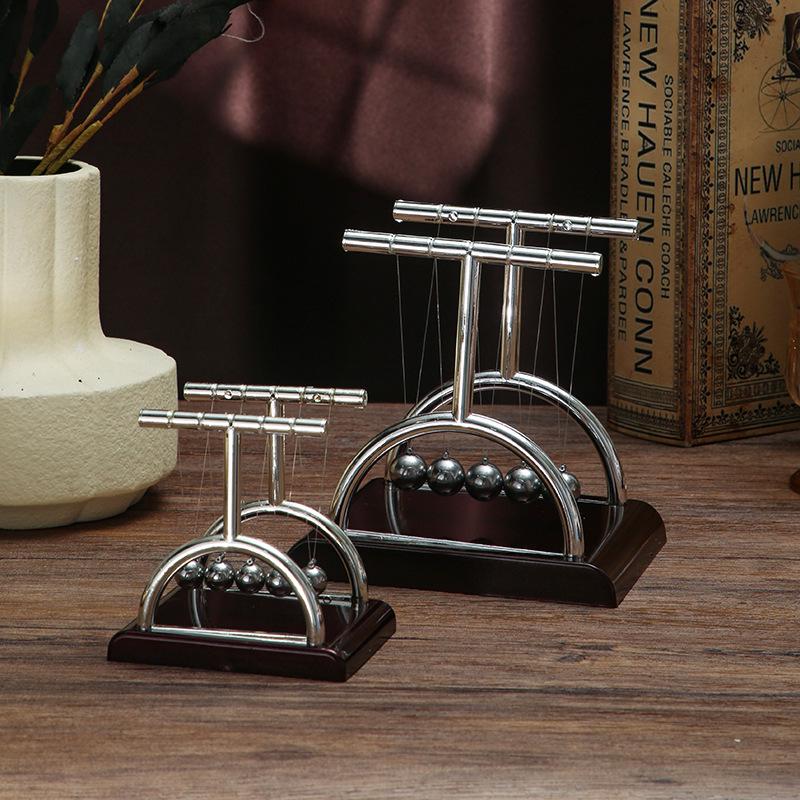 Newton's Cradle T-Shape Elastic Bouncing Balls Physics Decor Gift