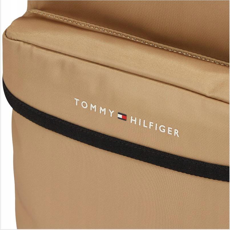 Plecak szkolny sportowy młodzieżowy tommy hilfiger skyline beżowy