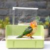 Automatisk fuglebadekar med pumpe Stor papegøyedusjfontene Undulatbadekarkran for kjæledyrfugler Nymfeparakitt Conure Budgie Lovebird