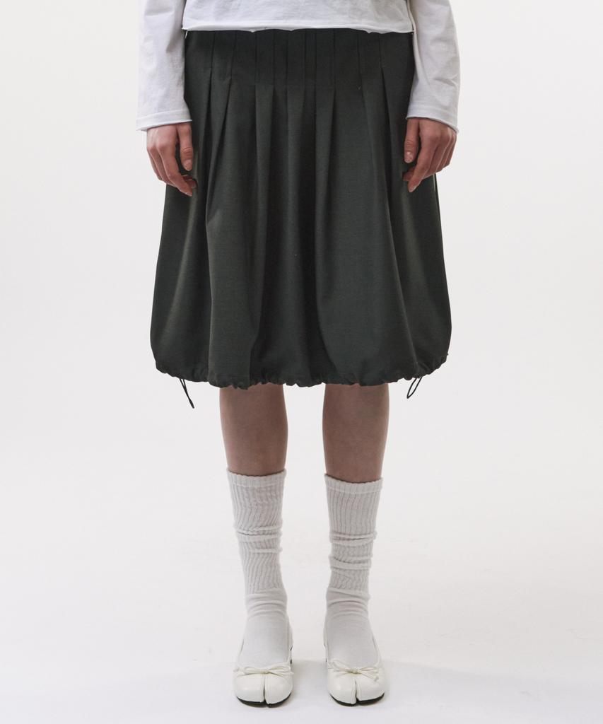 Podeowedeo Pintuck Balloon Skirt (Charcoal)