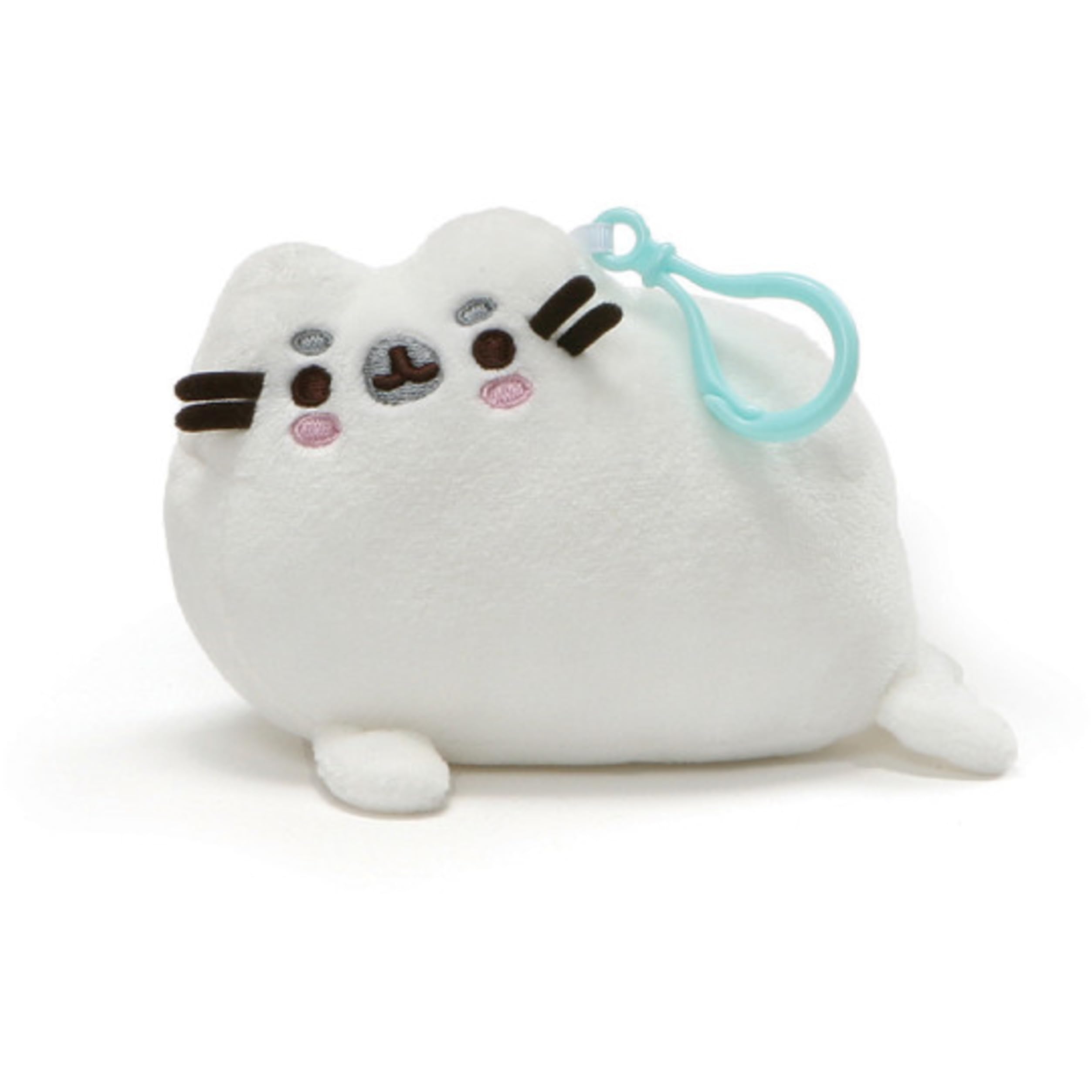 

[GUND] Pusheen Pusheenimal Seal Plush Stuffed Animal Backpack Clip, White, 5 White 5 inches