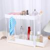 Bathroom Storage Rack with Hooks Pockets Drainage Double-layer Large Capacity And Pull-out Drawer Anti-skid