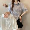 Plus Size Women's Summer 2026 Slimming Irregular Short Sleeve Fashion Top Shirt