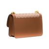 Michael Kors Heather Monogram Leather Color-Block Chain Classic Commuter Fashion Fabric Shoulder Crossbody Flap Bag Women Bags Brown 30S2G7HL3J-230