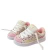Pink versatile dopamine strawberry single shoes summer new design board shoes women's casual bread shoes