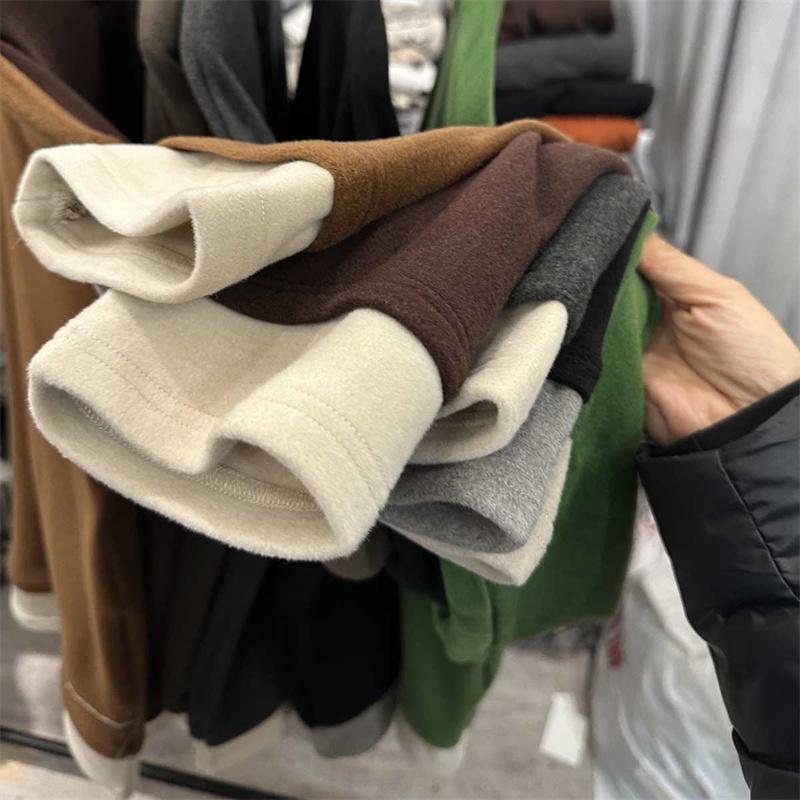 Tops for Women Long Sleeve Shirts Winter Oversize Fleece Thickened Casual Shirt Loose Blouse Pullover Tops