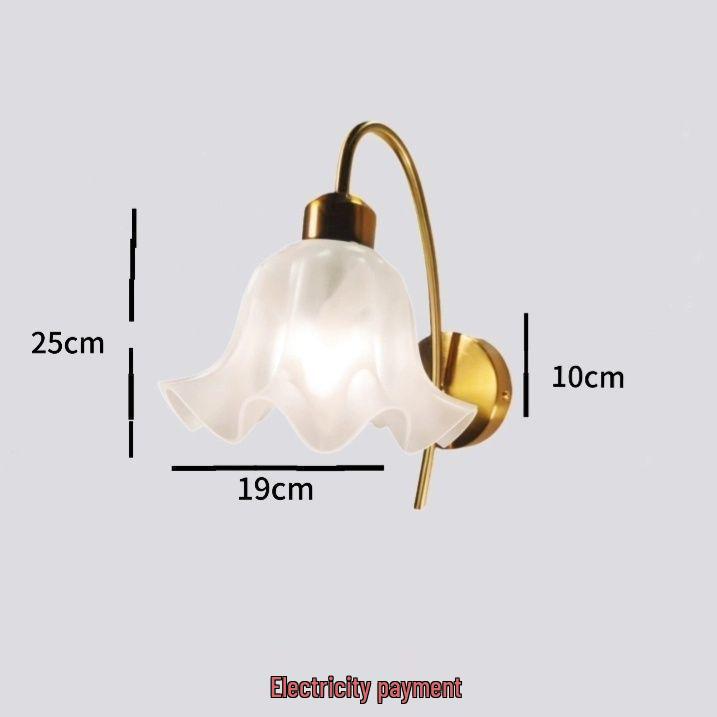 

Wireless Rechargeable Wall Lamp: Retro Living Room, Hallway, Bedroom Floral Design