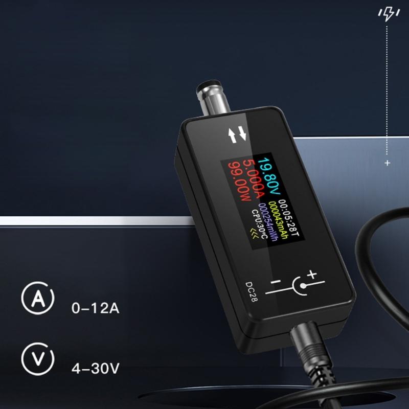Compactly Volts Amp Meter Voltages Tester For Accurate Battery Monitoring Safe Device Operate In Automotive DIY Project