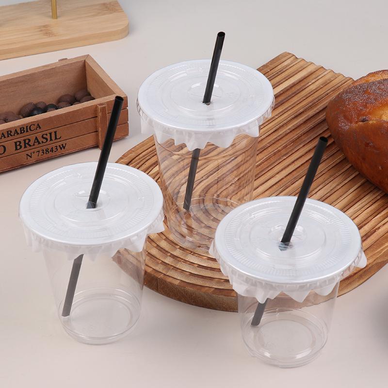 10Pcs 360/420/520Ml Plastic Straw Cups With Lids Snack And Drink Cup Cold Cup Clear Disposable Pet Plastic Cup Boba Milk Tea Cup