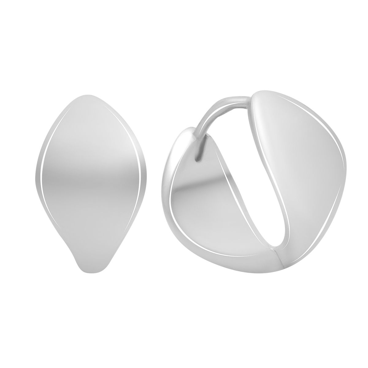 

Silver earrings without stones (2191957)