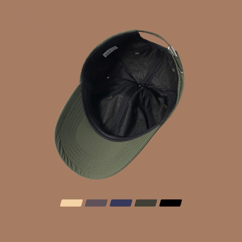 Peaked cap women's retro enlarged and deepened face small tooling baseball cap men's quick-drying sun hat outdoor sports