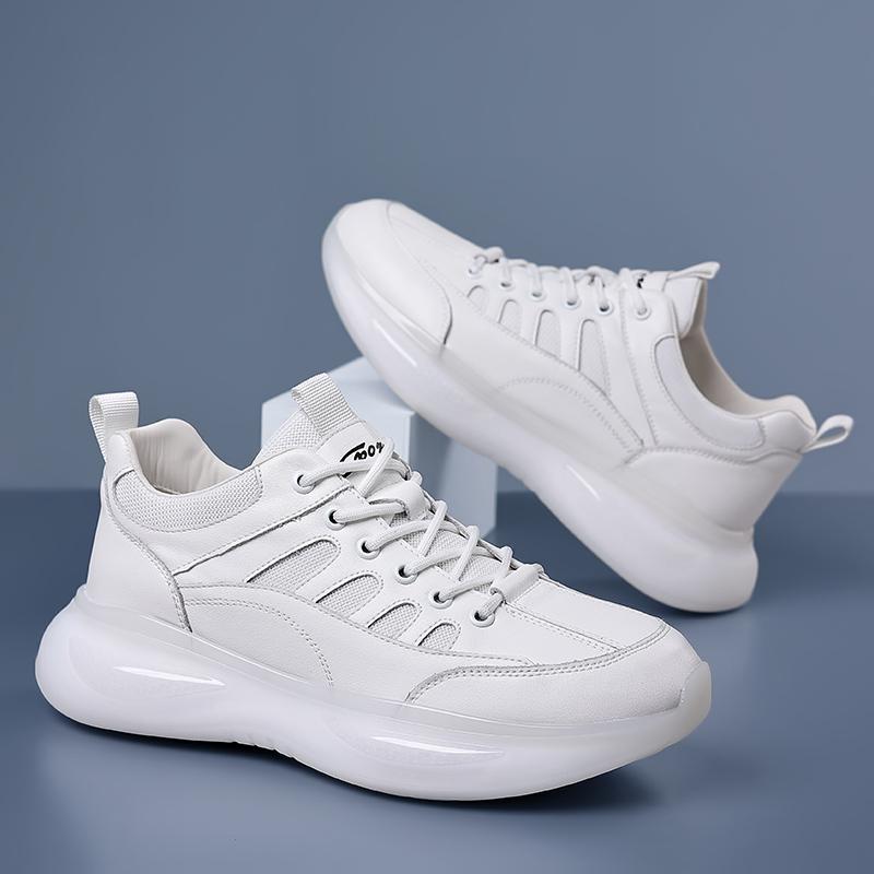 Fashion 2025 Designer Brand Thick Soled Men's Outdoor Hiking Shoes Simple White Oxford Shoes Men's Trendy New Sports Leisure Shoes