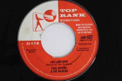 7inch Record PAUL REVERE & THE RAIDERS - Like Long Hair JAR557 TOP RANK INTERN 1961 US Pop Used
