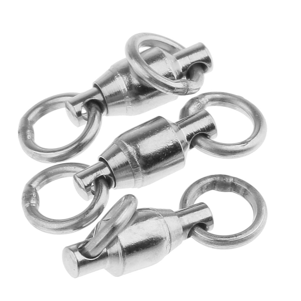 20 Pcs Alloy Ball Bearing Swivel Rolling Solid Rings Plugs