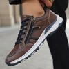 TUINANLE Mens Wide Fit Breathable PU Sneakers Casual Outdoor Flat Trainers Large Size 39-48 Soft Sole Non Slip Comfortable