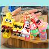 Adorable Cartoon Spongebob Keychain Soft Rubber Cute Couples Yiwu Small Goods Pendant