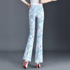 Cuihua Women's Plaid Micro-Flare Pants: Summer Fashion 2025, Slimming, Body-Shaping, and Versatile Elastic Long Pants.
