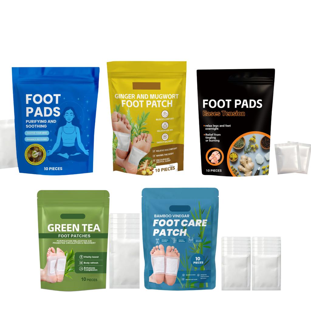 Herbal Body Stress Relief, Fatigue Foot Care Patches, Foot Pads To Improve Sleep, 5 Sets Of Foot Patches